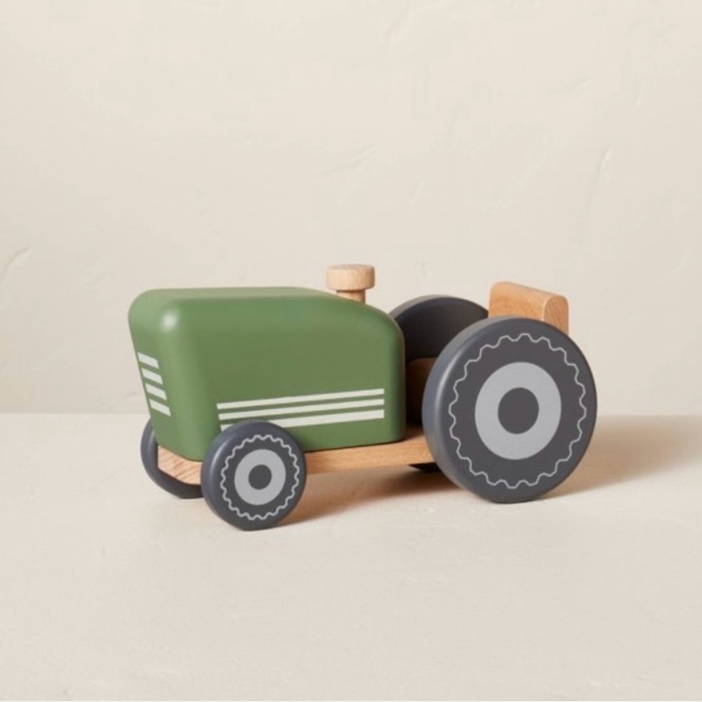 Hearth And Hand with Magnolia Wooden Toy Green WOOD
Wood Tractor NEW IN BOX